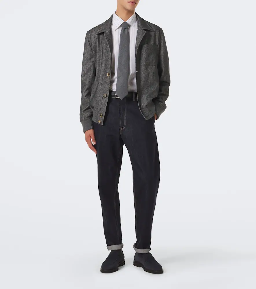 Brunello Cucinelli Pinstriped cotton poplin shirt | Thumbnail 6 Brunello Cucinelli Pinstriped cotton poplin shirt | Thumbnail 6