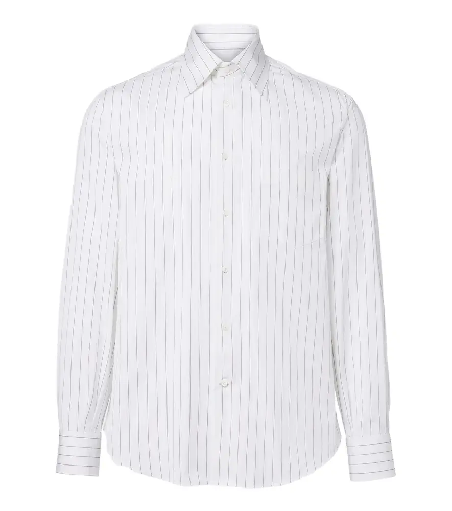 Brunello Cucinelli Pinstriped cotton poplin shirt