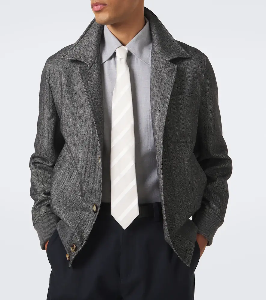 Brunello Cucinelli Striped silk tie | Thumbnail 2
