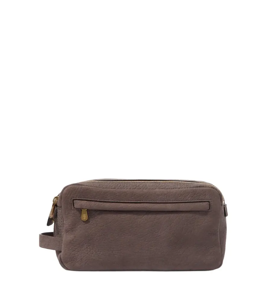 Leather toiletry bag
