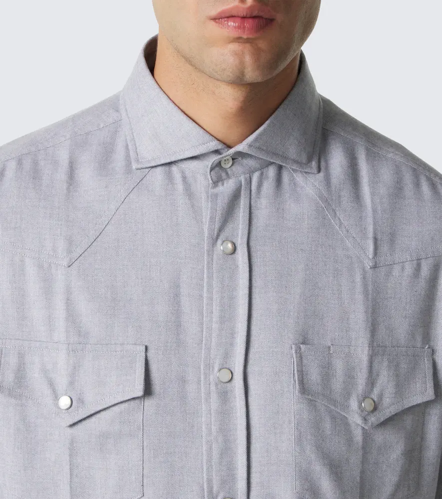 Brunello Cucinelli Cotton-blend shirt | Thumbnail 4