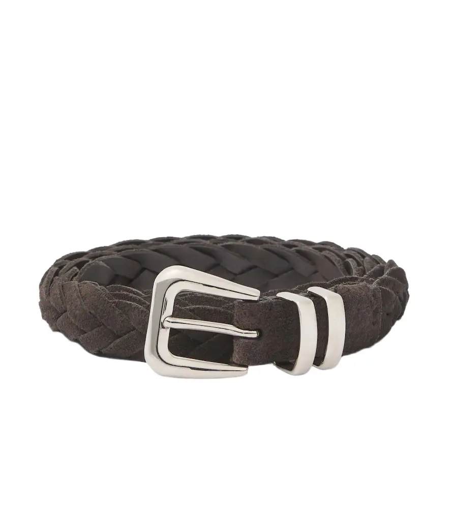 Brunello Cucinelli Braided suede belt