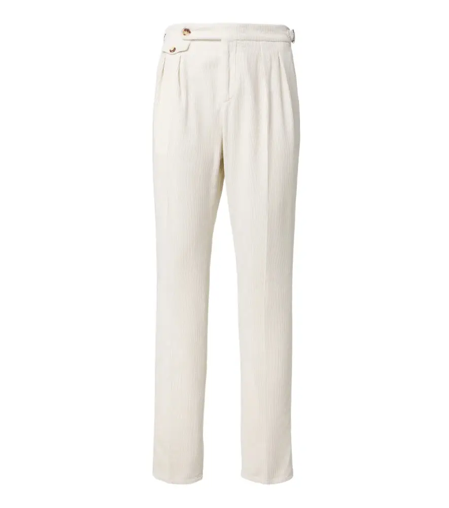 Pleated cotton corduroy straight pants Pleated cotton corduroy straight pants