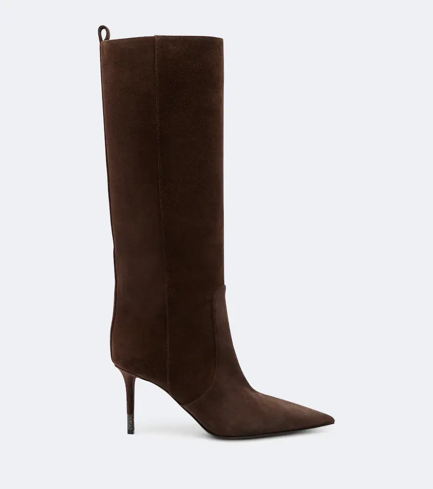 Brunello Cucinelli Monili beadsuede knee-high boots | Thumbnail 4 Brunello Cucinelli Monili beadsuede knee-high boots | Thumbnail 4