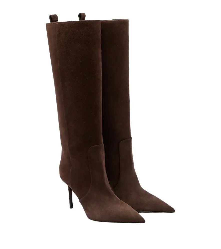 Brunello Cucinelli Monili beadsuede knee-high boots