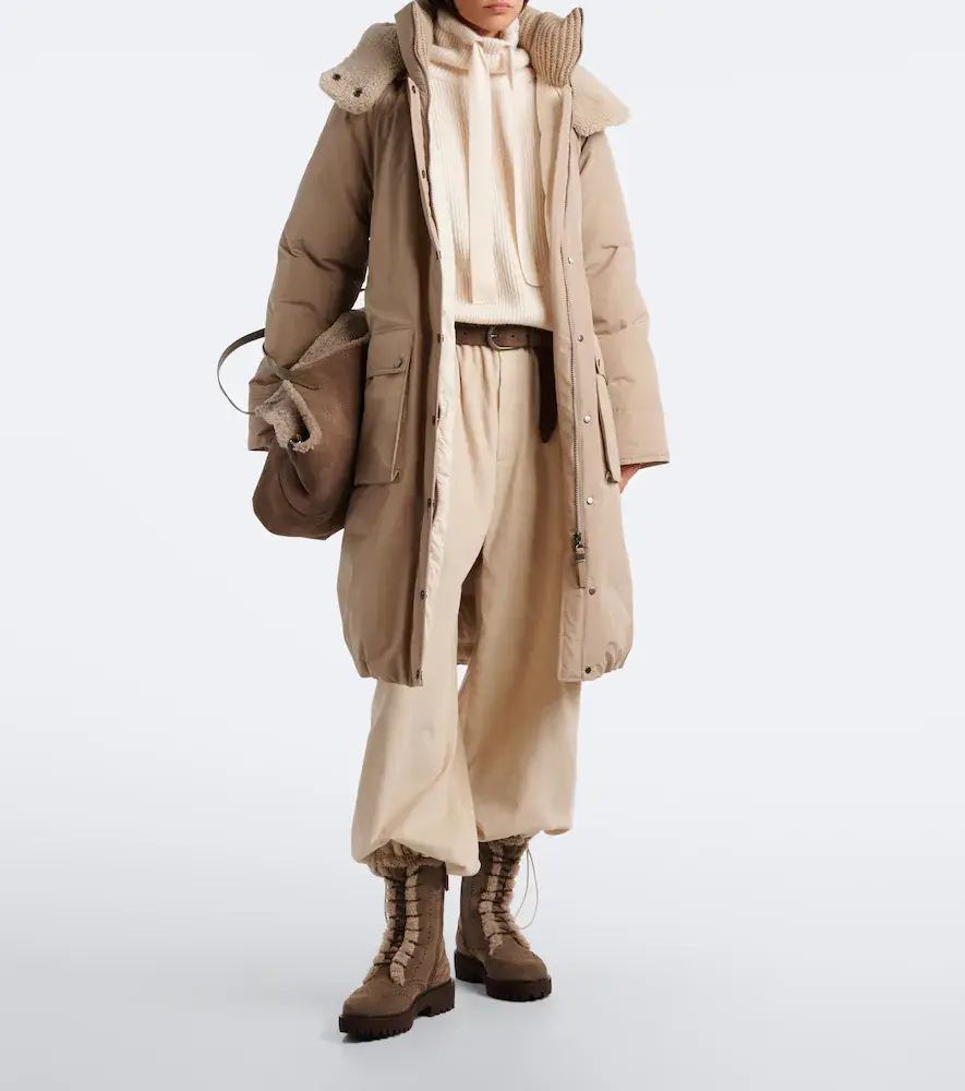 Brunello Cucinelli Shearling-trimmed suede lace-up boots | Thumbnail 5