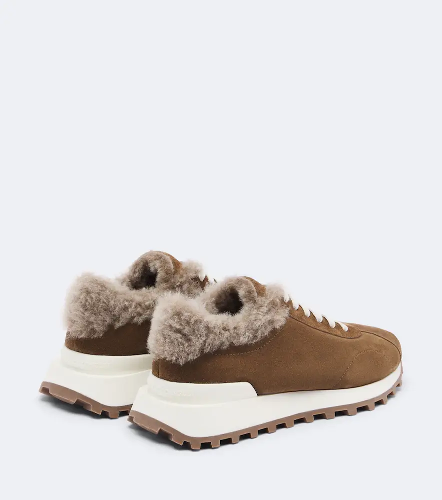 Brunello Cucinelli Monili shearling-lined suede sneakers | Thumbnail 2 Brunello Cucinelli Monili shearling-lined suede sneakers | Thumbnail 2
