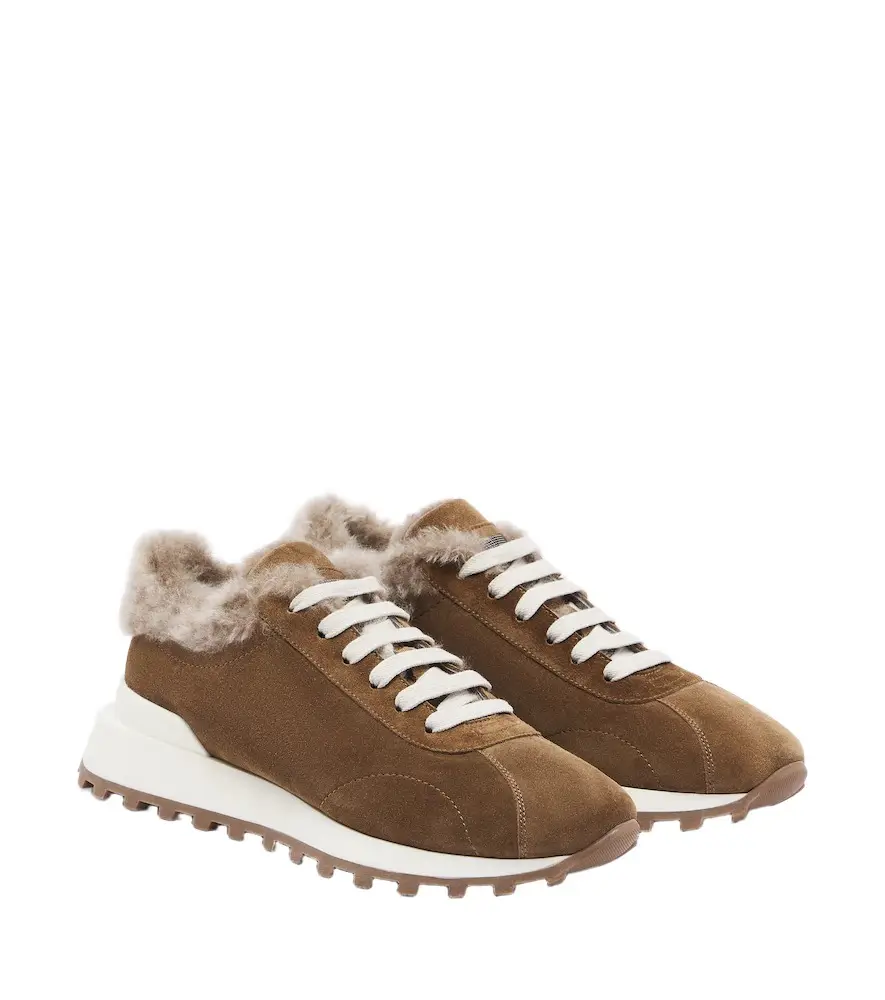 Monili shearling-lined suede sneakers Monili shearling-lined suede sneakers
