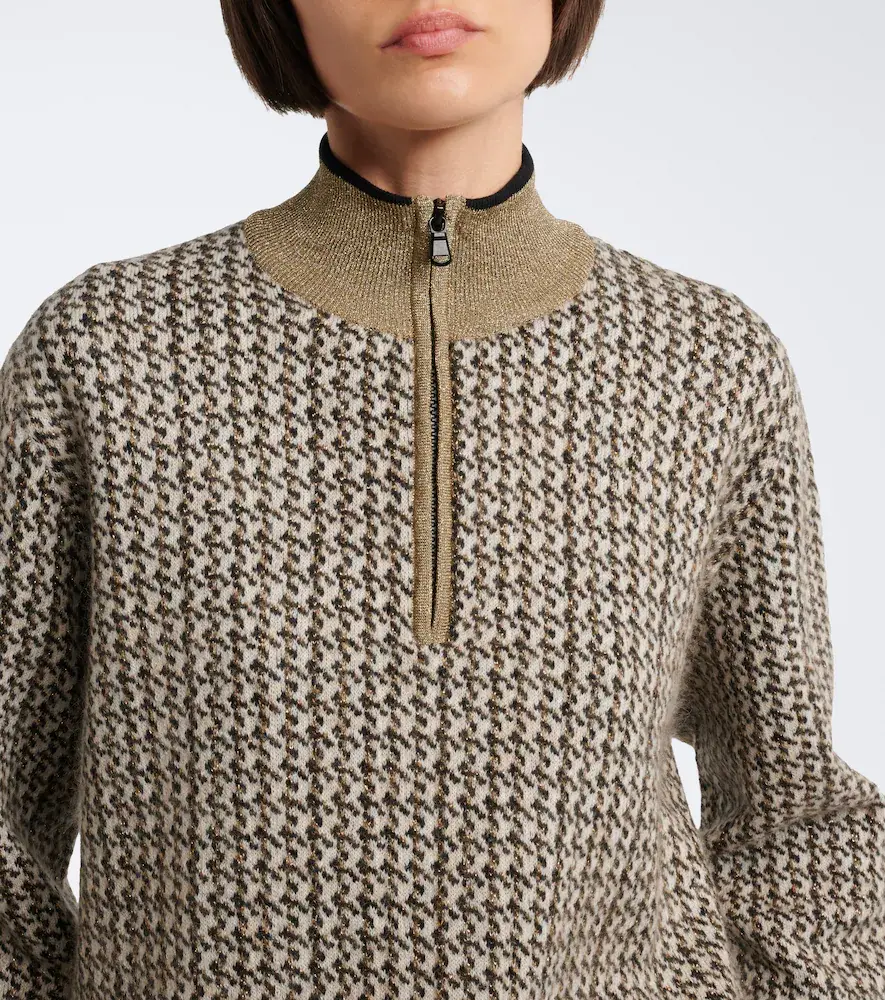 Brunello Cucinelli Lamé mohair, wool, cashmere, and silk-blend sweater | Thumbnail 4 Brunello Cucinelli Lamé mohair, wool, cashmere, and silk-blend sweater | Thumbnail 4