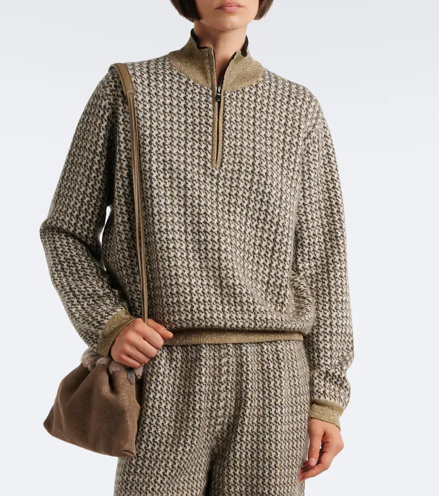 Brunello Cucinelli Lamé mohair, wool, cashmere, and silk-blend sweater | Thumbnail 5 Brunello Cucinelli Lamé mohair, wool, cashmere, and silk-blend sweater | Thumbnail 5