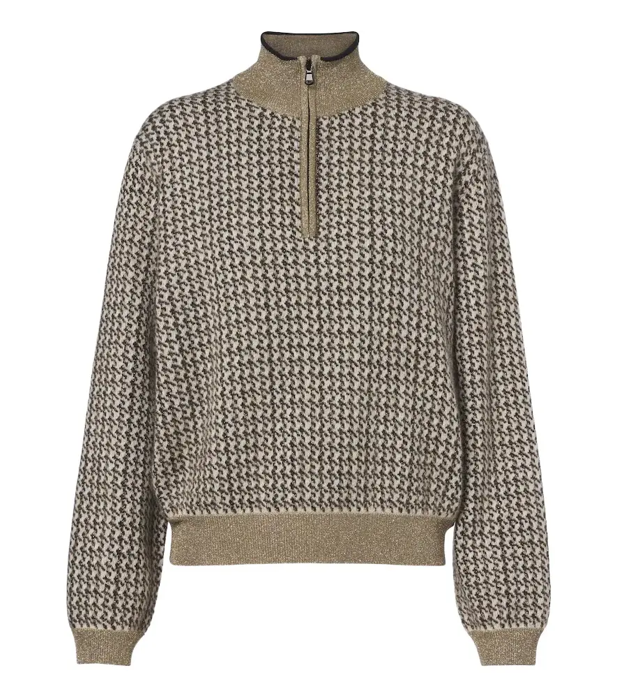 Lamé mohair, wool, cashmere, and silk-blend sweater Lamé mohair, wool, cashmere, and silk-blend sweater