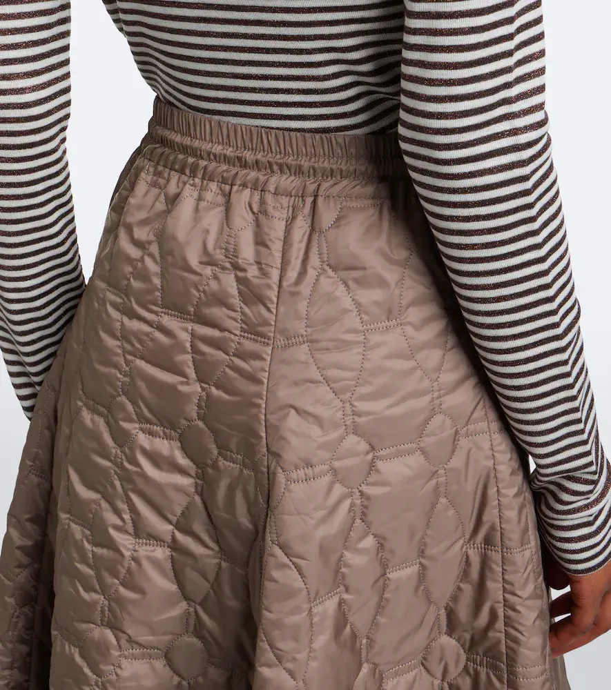Brunello Cucinelli Padded quilted midi skirt | Thumbnail 4 Brunello Cucinelli Padded quilted midi skirt | Thumbnail 4