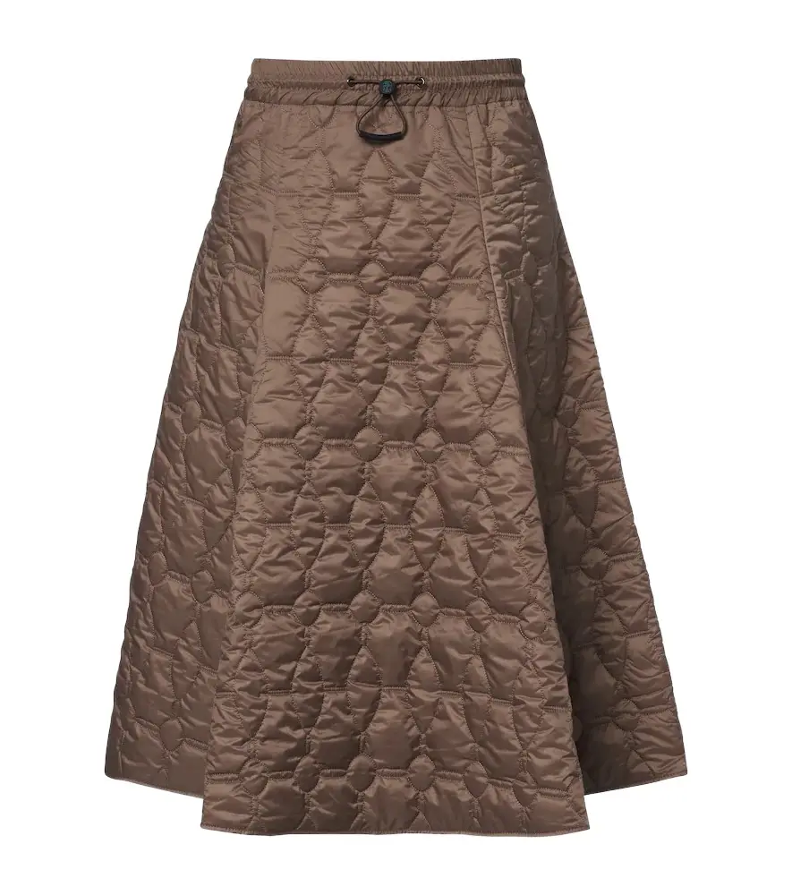 Padded quilted midi skirt Padded quilted midi skirt