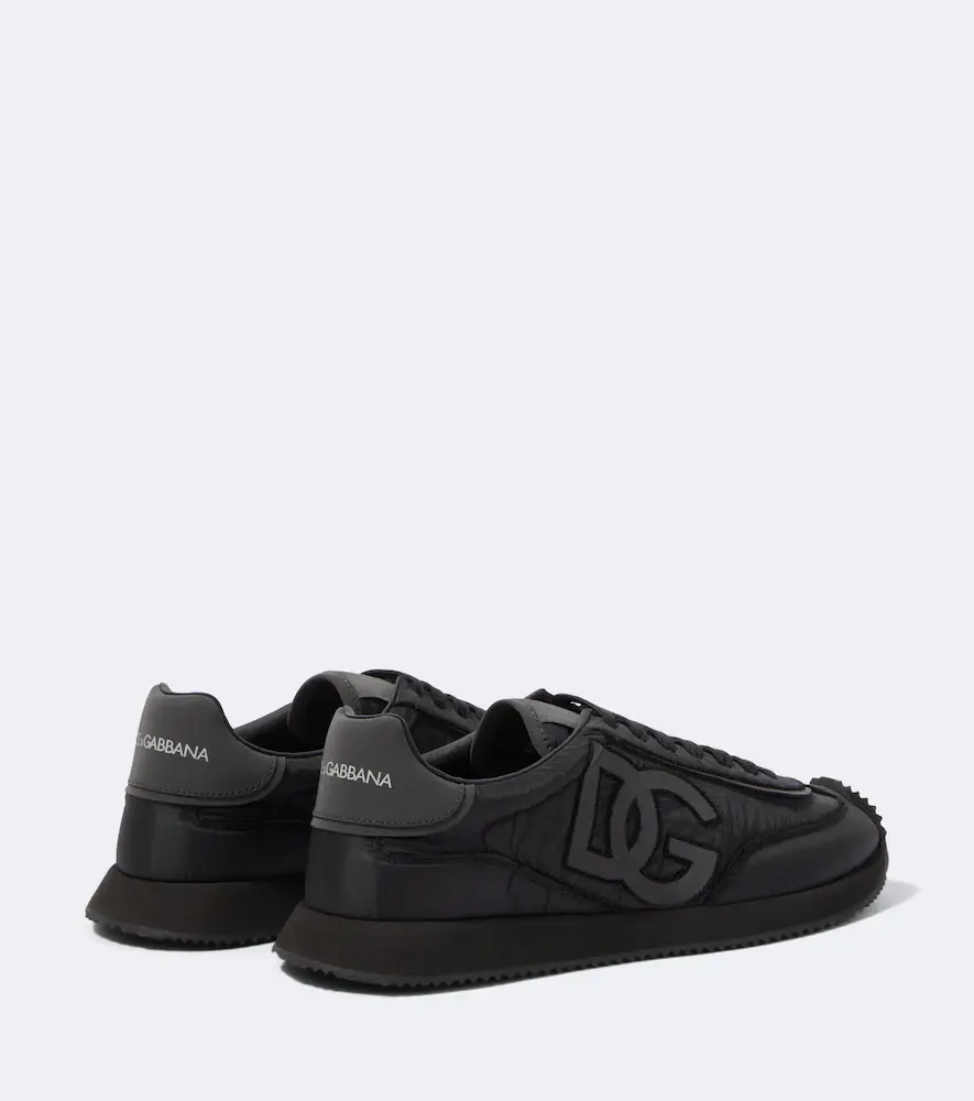 Dolce & Gabbana DG leather-trimmed sneakers | Thumbnail 2 Dolce & Gabbana DG leather-trimmed sneakers | Thumbnail 2