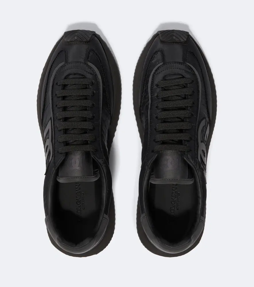 Dolce & Gabbana DG leather-trimmed sneakers | Thumbnail 4 Dolce & Gabbana DG leather-trimmed sneakers | Thumbnail 4
