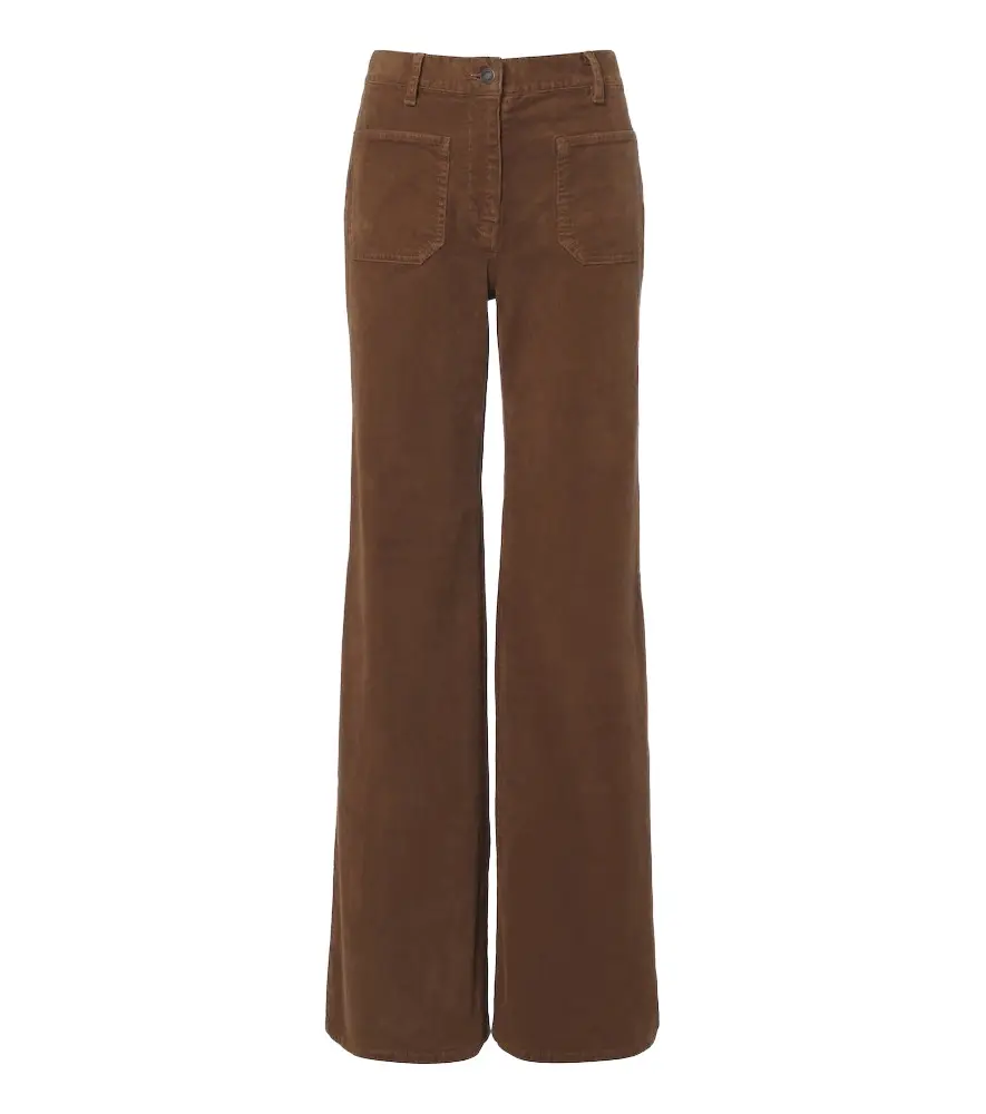 Florence cotton-blend corduroy wide-leg pants