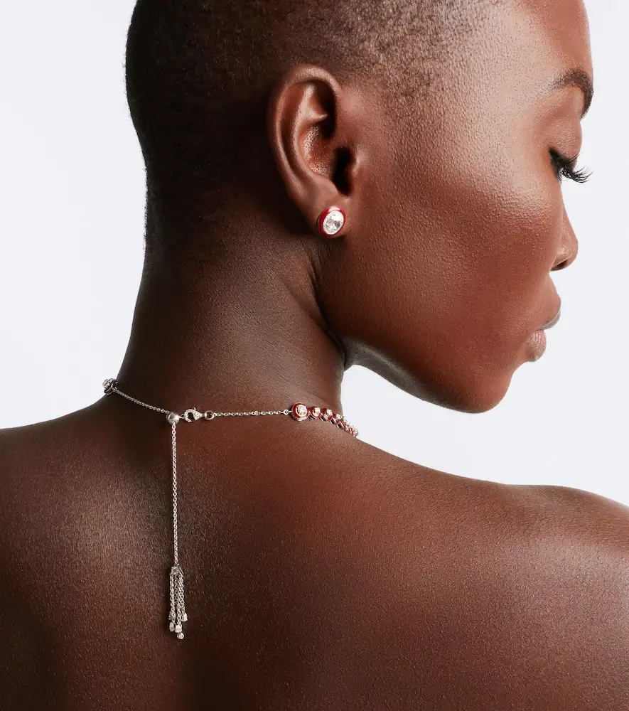 Kamyen Polka Dots 18kt white gold and enamel necklace with diamonds | Thumbnail 5 Kamyen Polka Dots 18kt white gold and enamel necklace with diamonds | Thumbnail 5