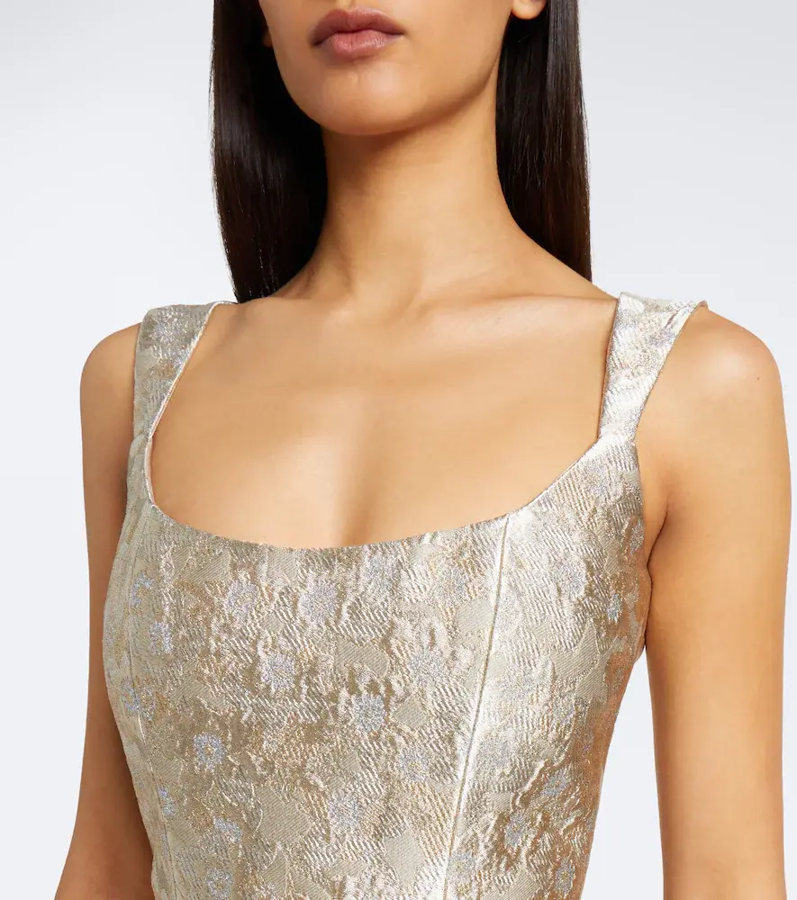 Markarian Ruffled jacquard corset dress | Thumbnail 3 Markarian Ruffled jacquard corset dress | Thumbnail 3