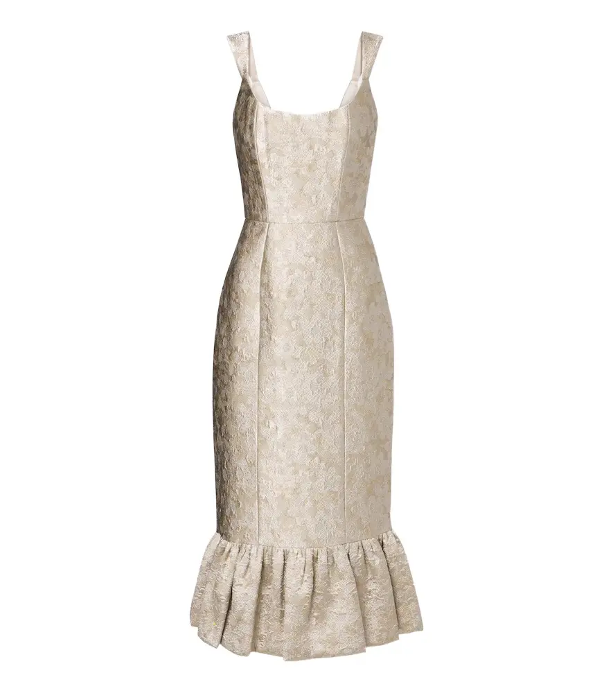 Markarian Ruffled jacquard corset dress