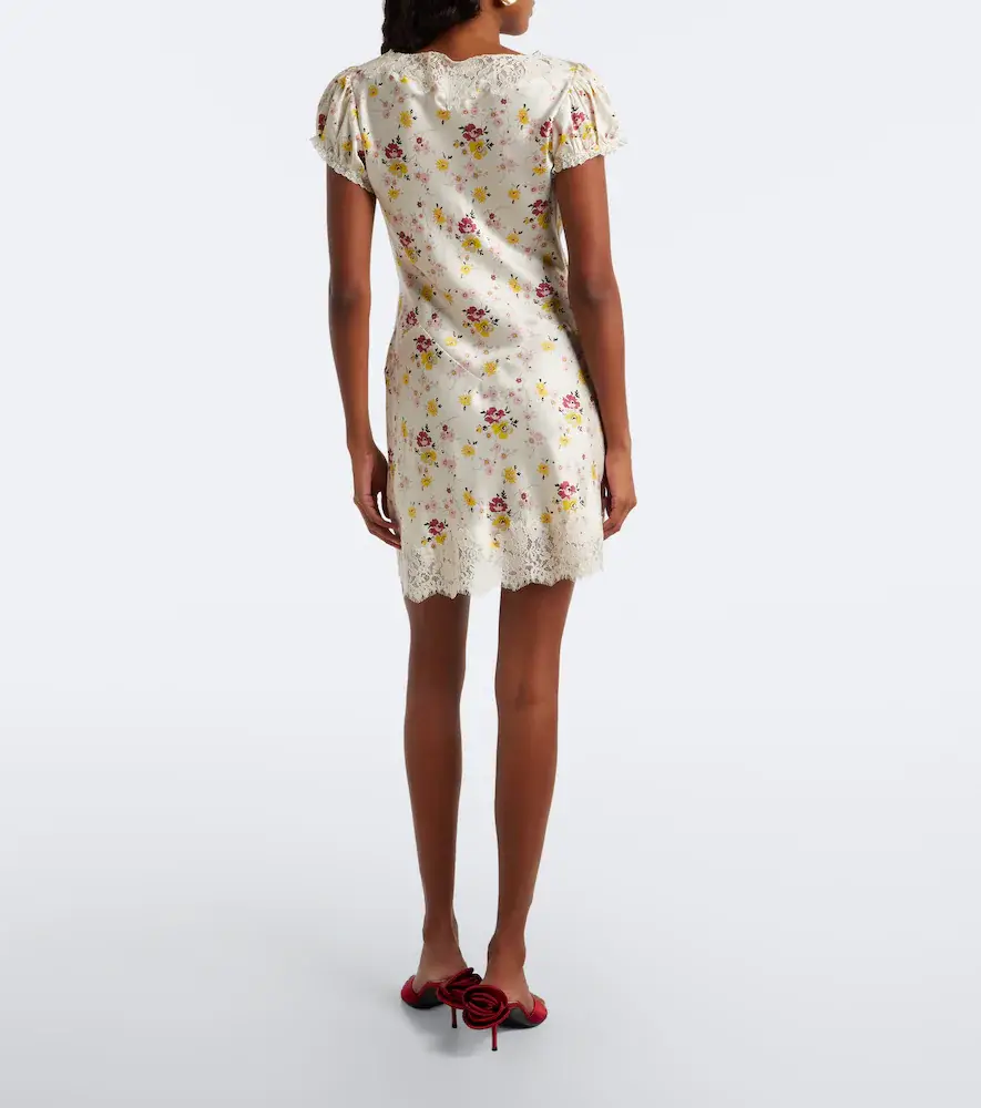 DÔEN Dôen Elisaria floral lace-trimmed silk minidress | Thumbnail 5 DÔEN Dôen Elisaria floral lace-trimmed silk minidress | Thumbnail 5
