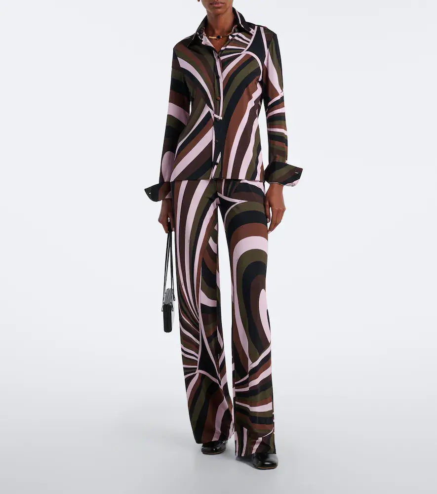 PUCCI Iride jersey satin straight pants | Thumbnail 4