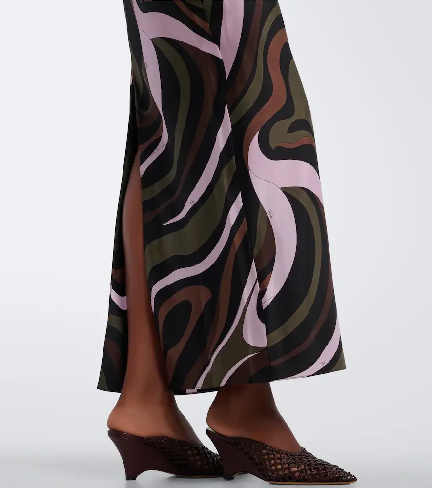 PUCCI Marmo and Dune caped silk twill gown | Thumbnail 5