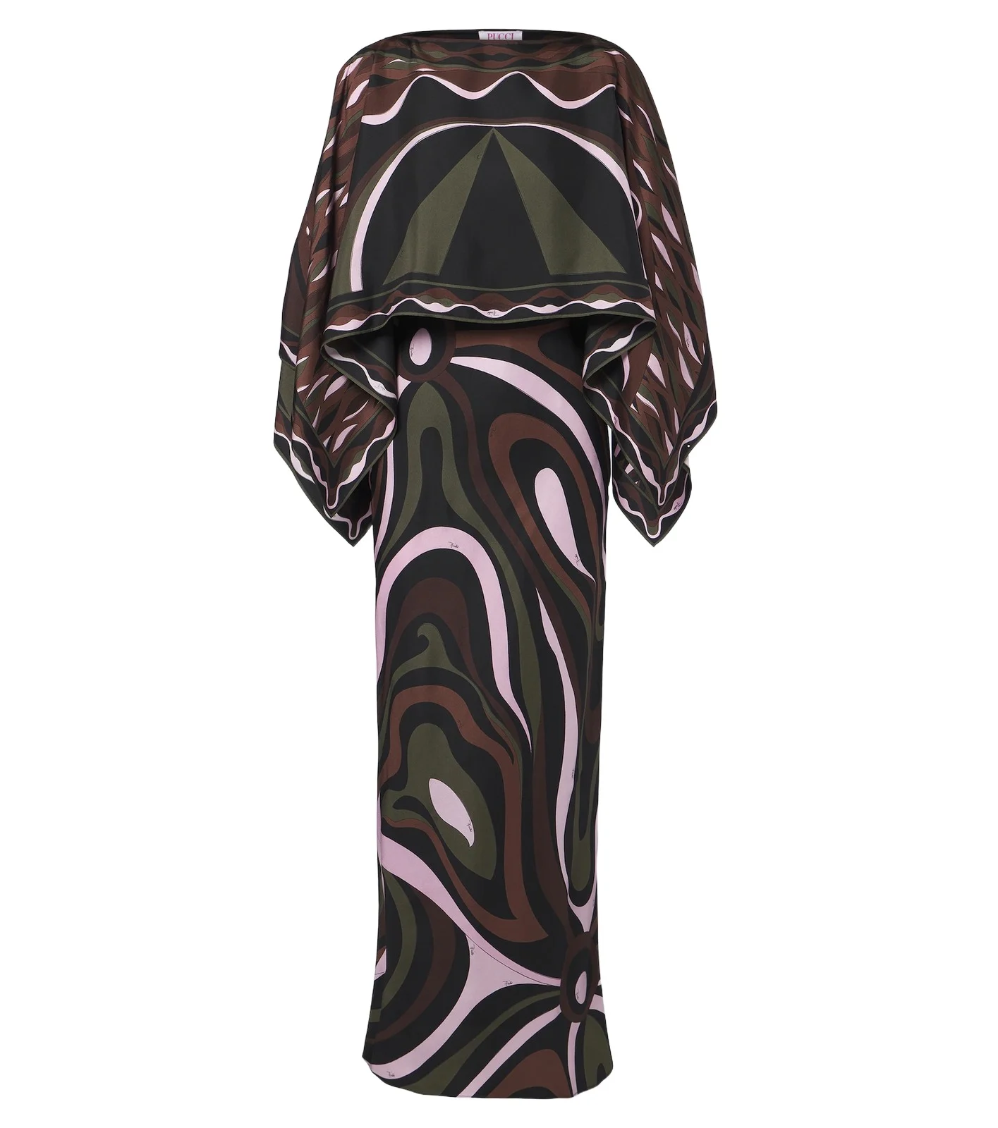 Marmo and Dune caped silk twill gown Marmo and Dune caped silk twill gown