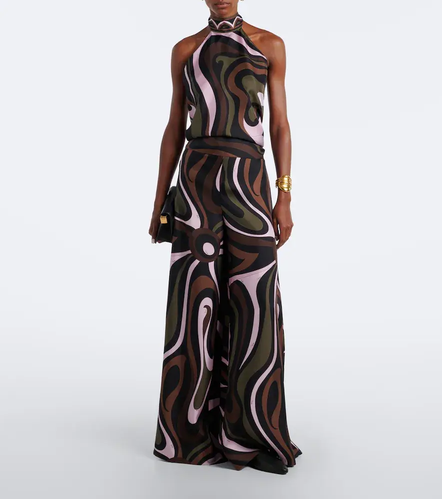 PUCCI Marmo halterneck silk twill top | Thumbnail 2 PUCCI Marmo halterneck silk twill top | Thumbnail 2