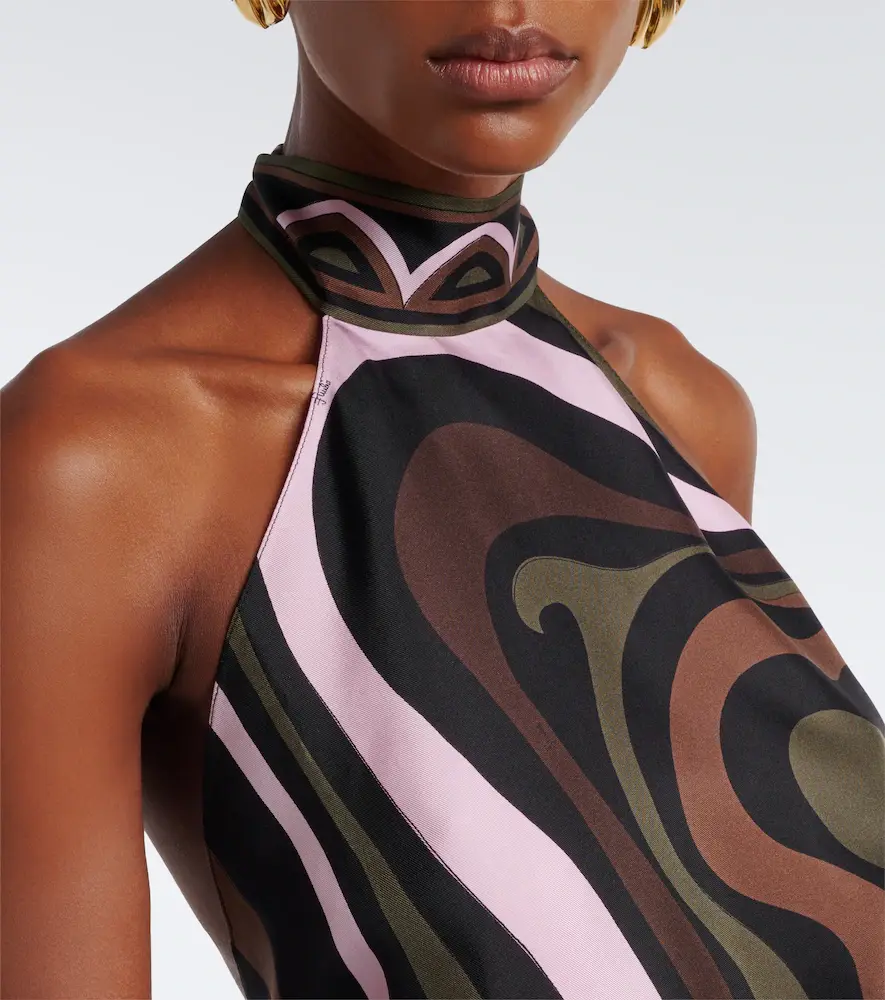 PUCCI Marmo halterneck silk twill top | Thumbnail 7 PUCCI Marmo halterneck silk twill top | Thumbnail 7