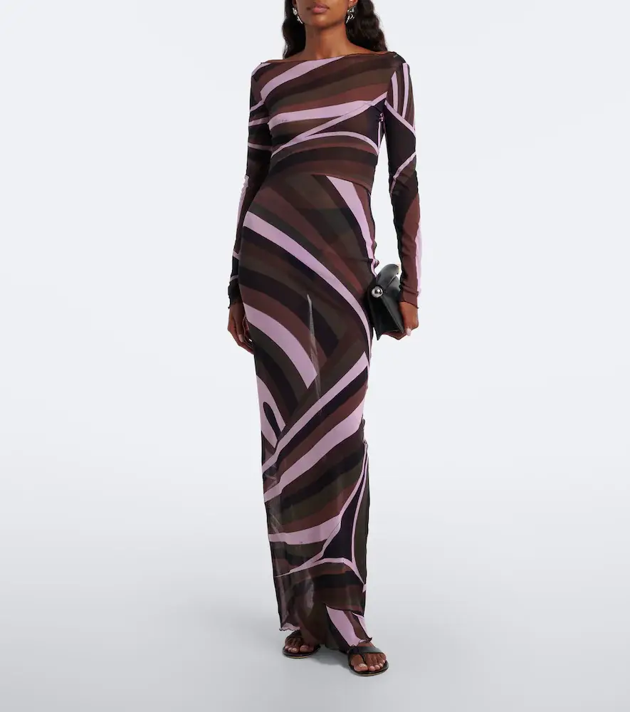 PUCCI Iride sheer tulle maxi dress | Thumbnail 4