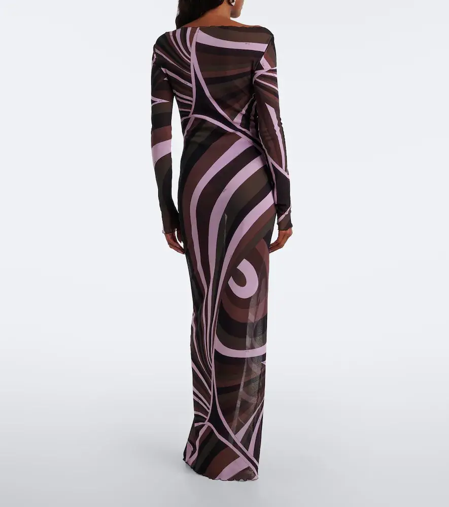 PUCCI Iride sheer tulle maxi dress | Thumbnail 6