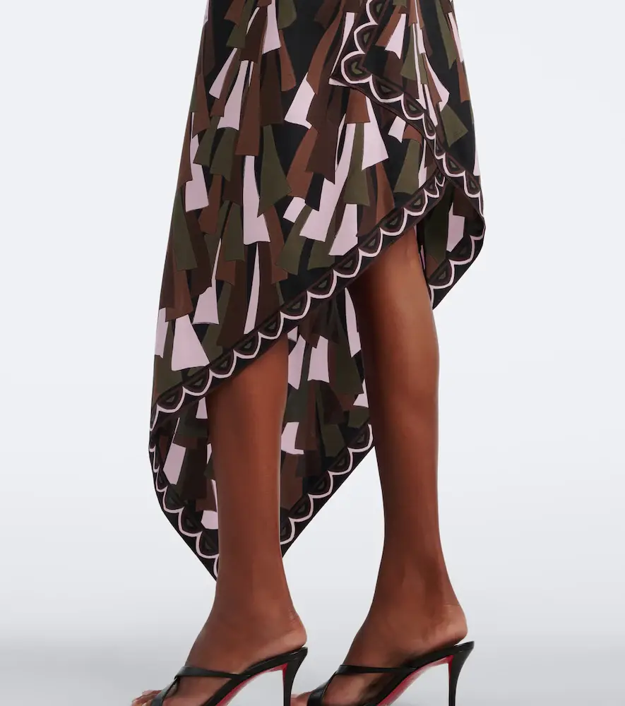 PUCCI Baiadera halterneck silk twill midi dress | Thumbnail 6