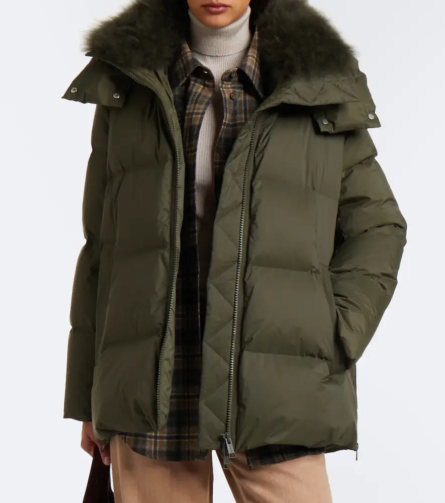 Yves Salomon Shearling-trimmed down jacket | Thumbnail 6 Yves Salomon Shearling-trimmed down jacket | Thumbnail 6