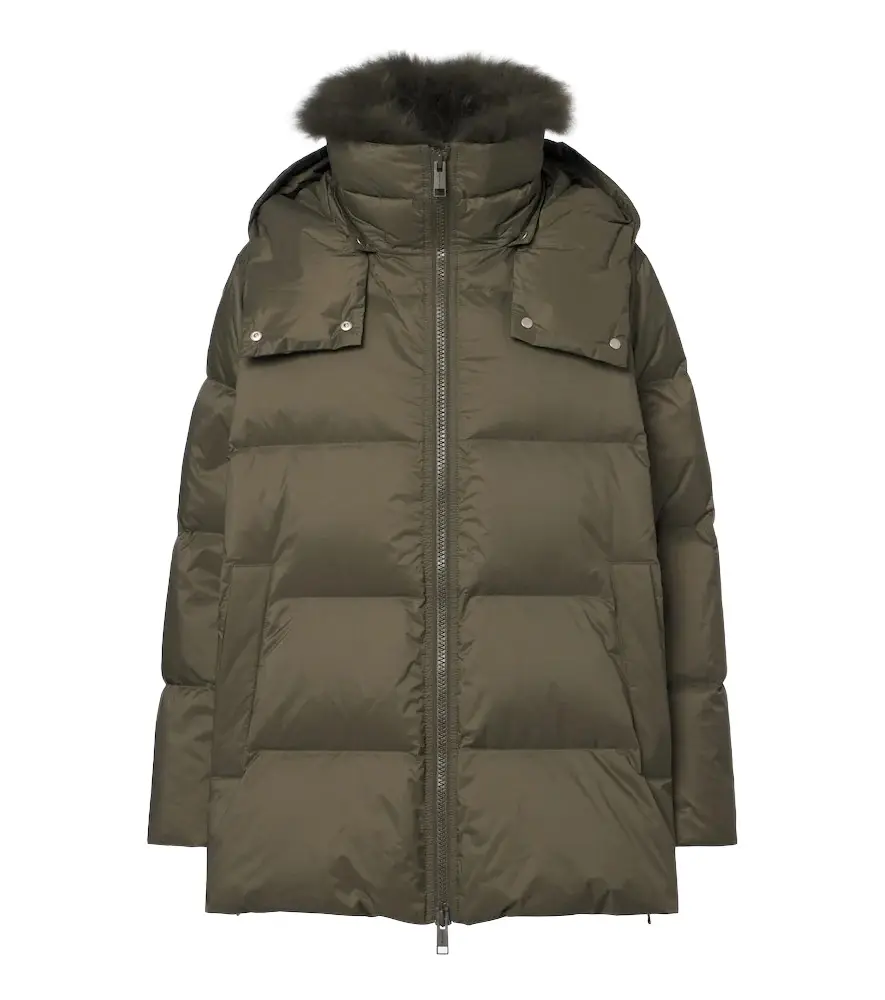 Yves Salomon Shearling-trimmed down jacket