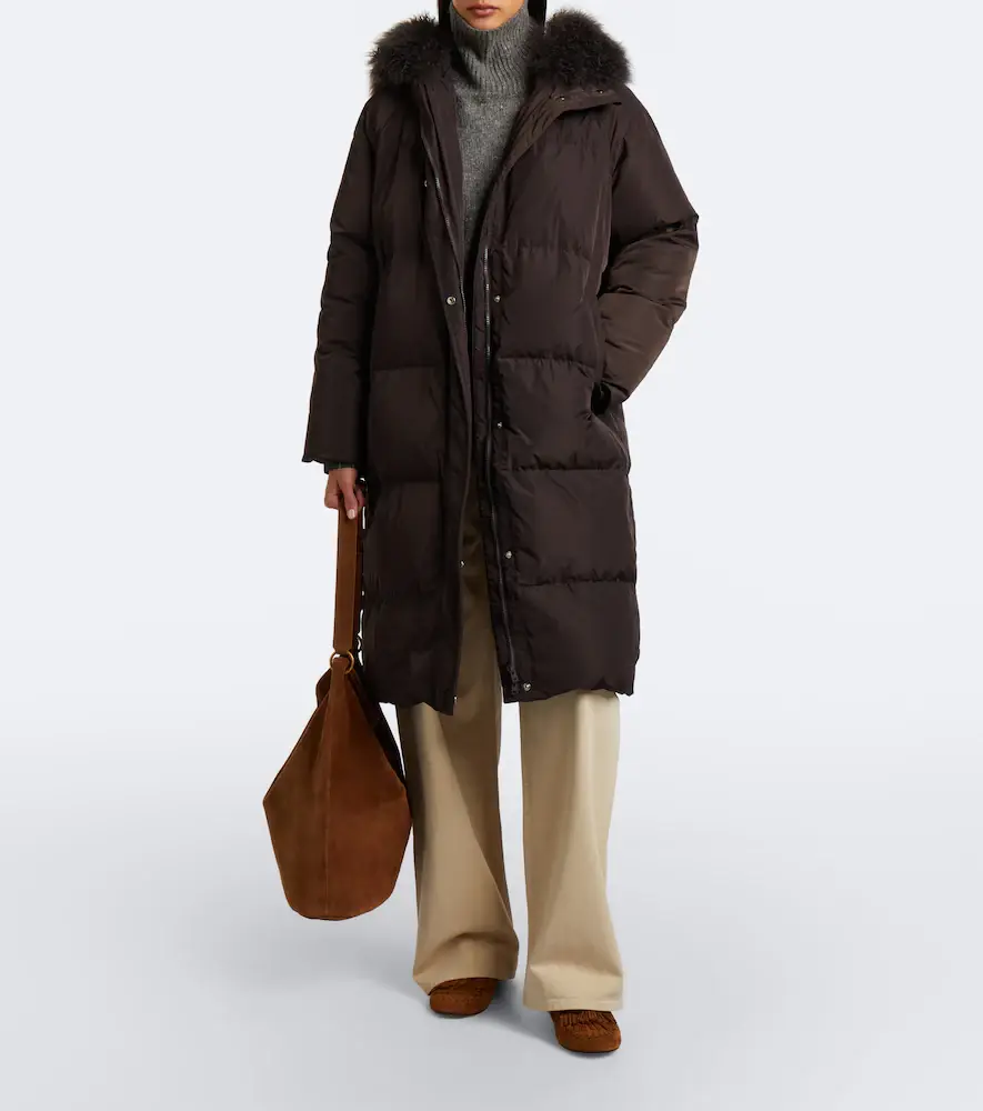 Yves Salomon Shearling-trimmed down coat | Thumbnail 2 Yves Salomon Shearling-trimmed down coat | Thumbnail 2