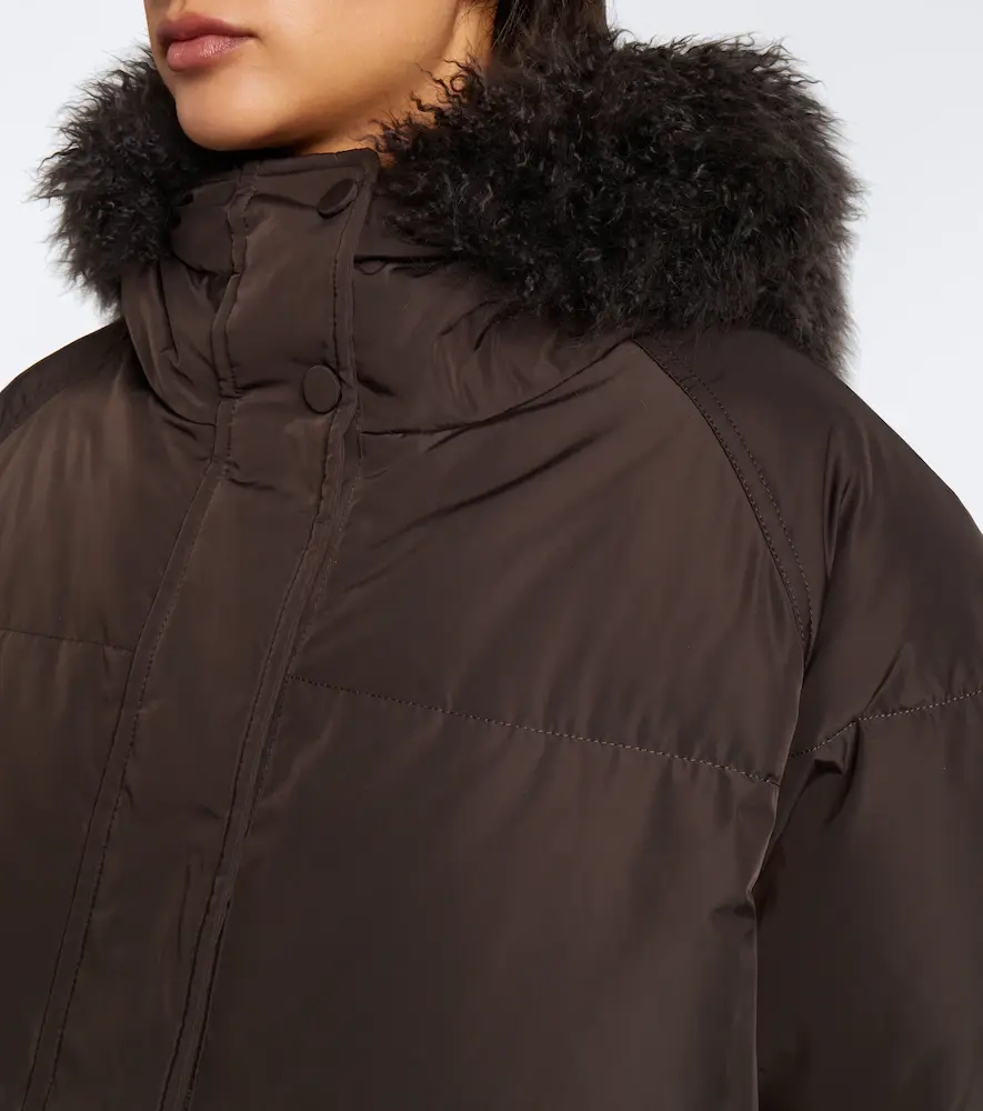 Yves Salomon Shearling-trimmed down coat | Thumbnail 4 Yves Salomon Shearling-trimmed down coat | Thumbnail 4