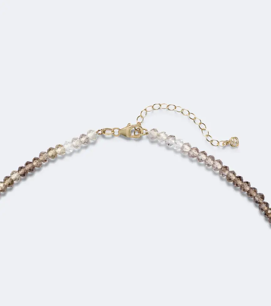 Sydney Evan 14kt white gold beaded necklace with labradorite and diamonds | Thumbnail 2