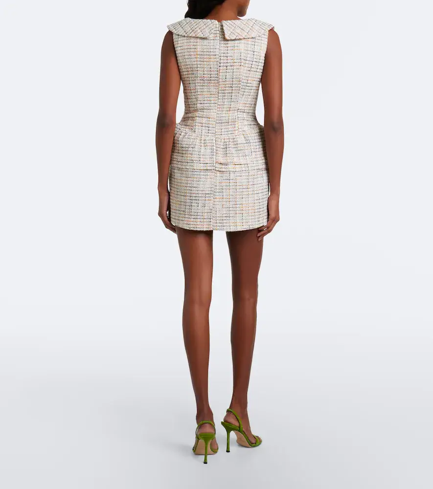 SHUSHU/TONG Cotton-blend tweed minidress | Thumbnail 4 SHUSHU/TONG Cotton-blend tweed minidress | Thumbnail 4