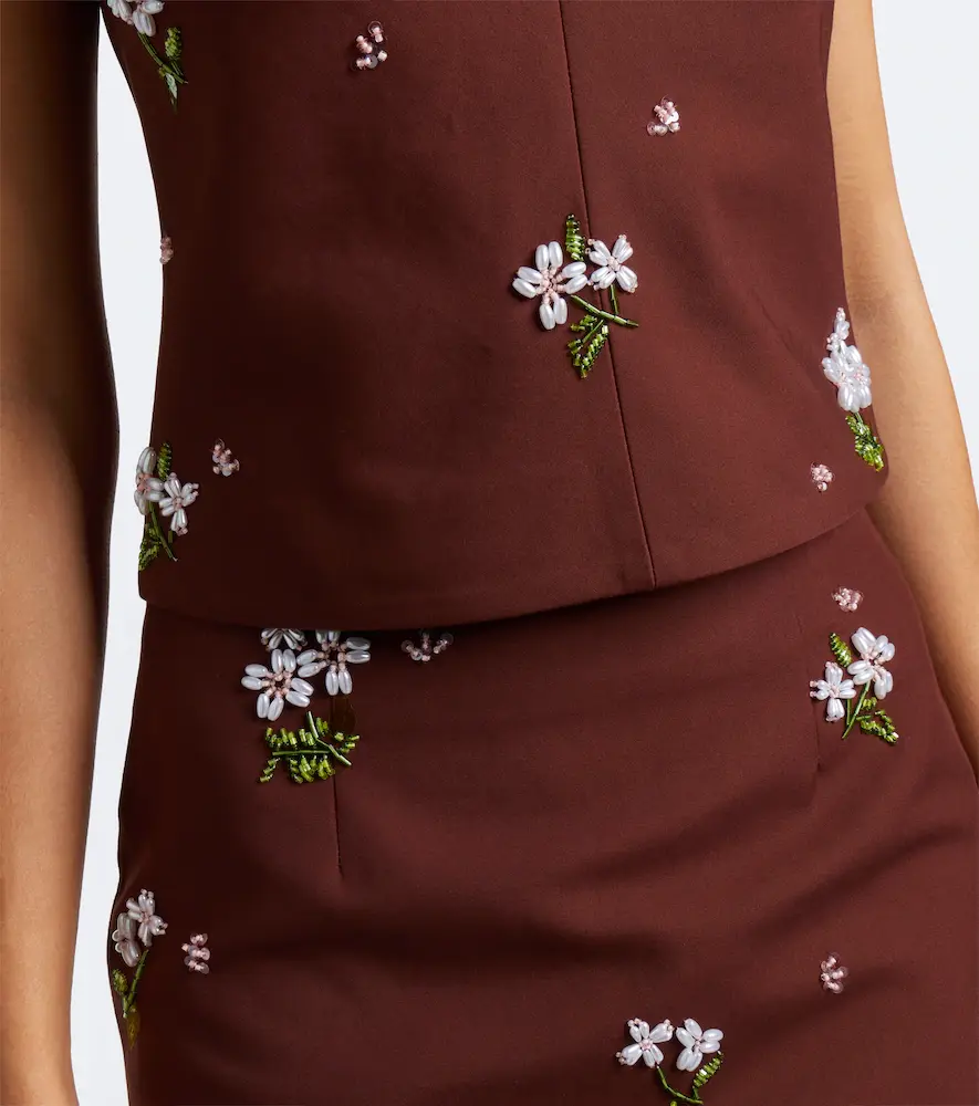SHUSHU/TONG Embellished halterneck cotton top | Thumbnail 5