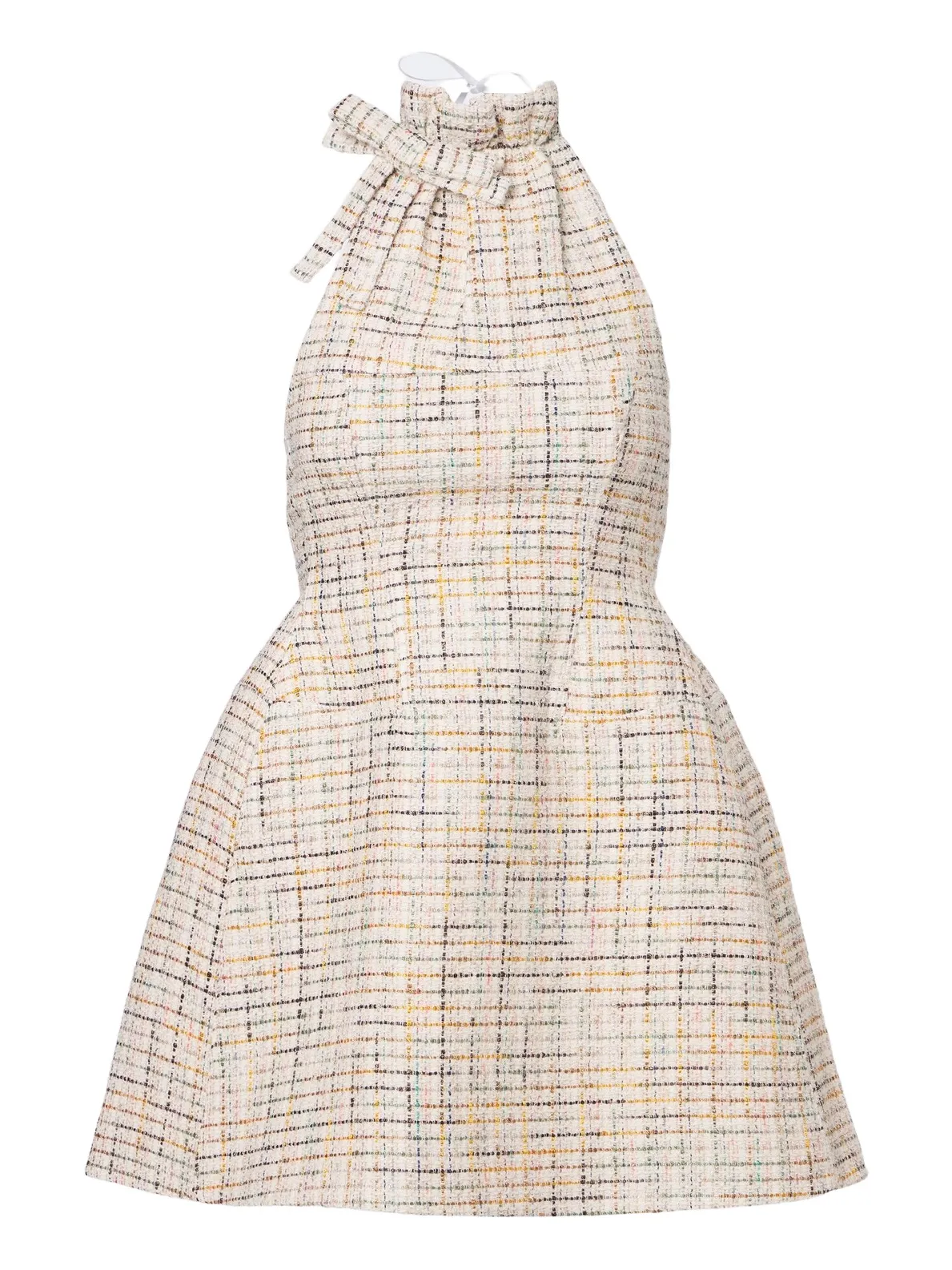Halterneck cotton-blend tweed minidress Halterneck cotton-blend tweed minidress