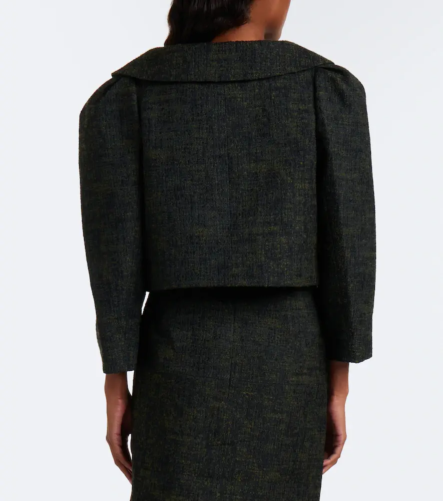 SHUSHU/TONG Cropped double-breasted tweed jacket | Thumbnail 3 SHUSHU/TONG Cropped double-breasted tweed jacket | Thumbnail 3