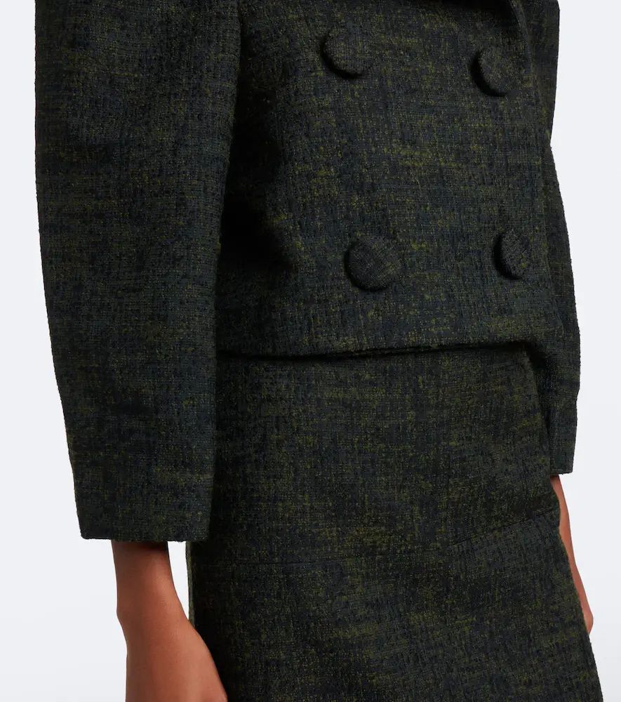 SHUSHU/TONG Cropped double-breasted tweed jacket | Thumbnail 4 SHUSHU/TONG Cropped double-breasted tweed jacket | Thumbnail 4