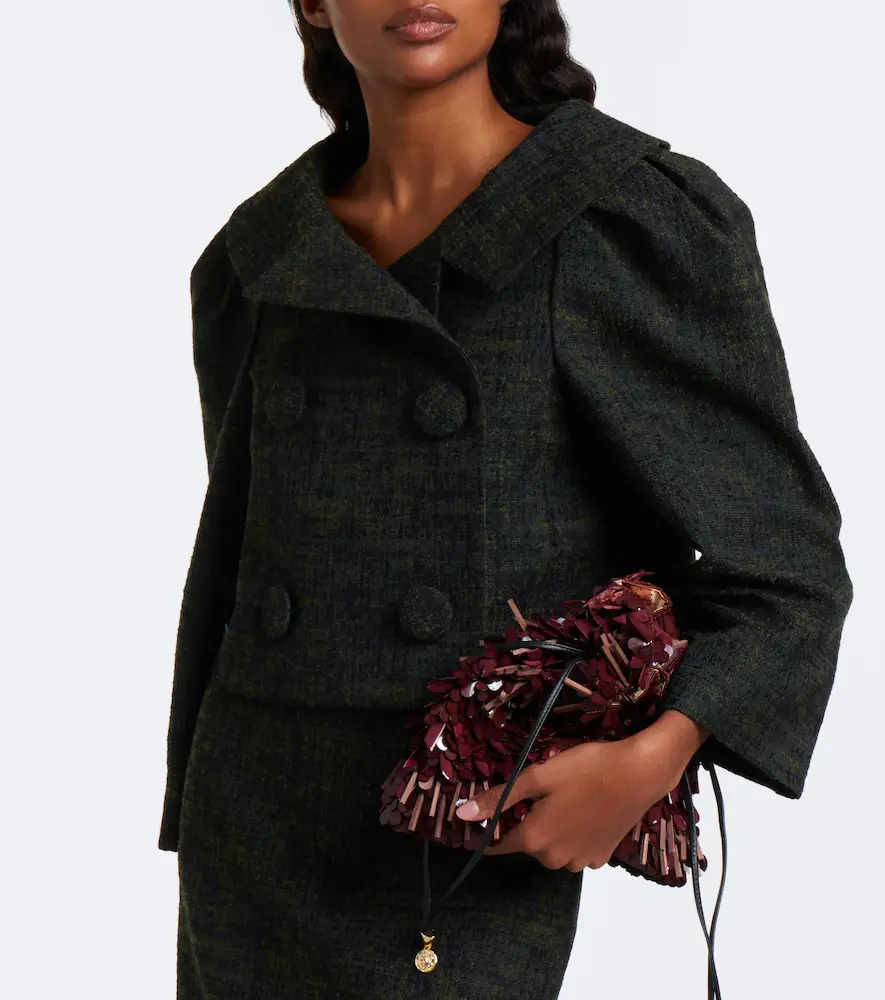 SHUSHU/TONG Cropped double-breasted tweed jacket | Thumbnail 5 SHUSHU/TONG Cropped double-breasted tweed jacket | Thumbnail 5