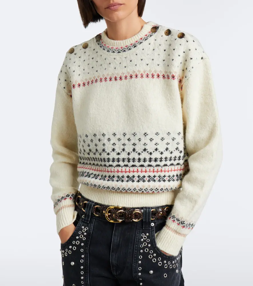Marant Étoile Zoe Fair Isle cotton and wool-blend sweater | Thumbnail 4 Marant Étoile Zoe Fair Isle cotton and wool-blend sweater | Thumbnail 4