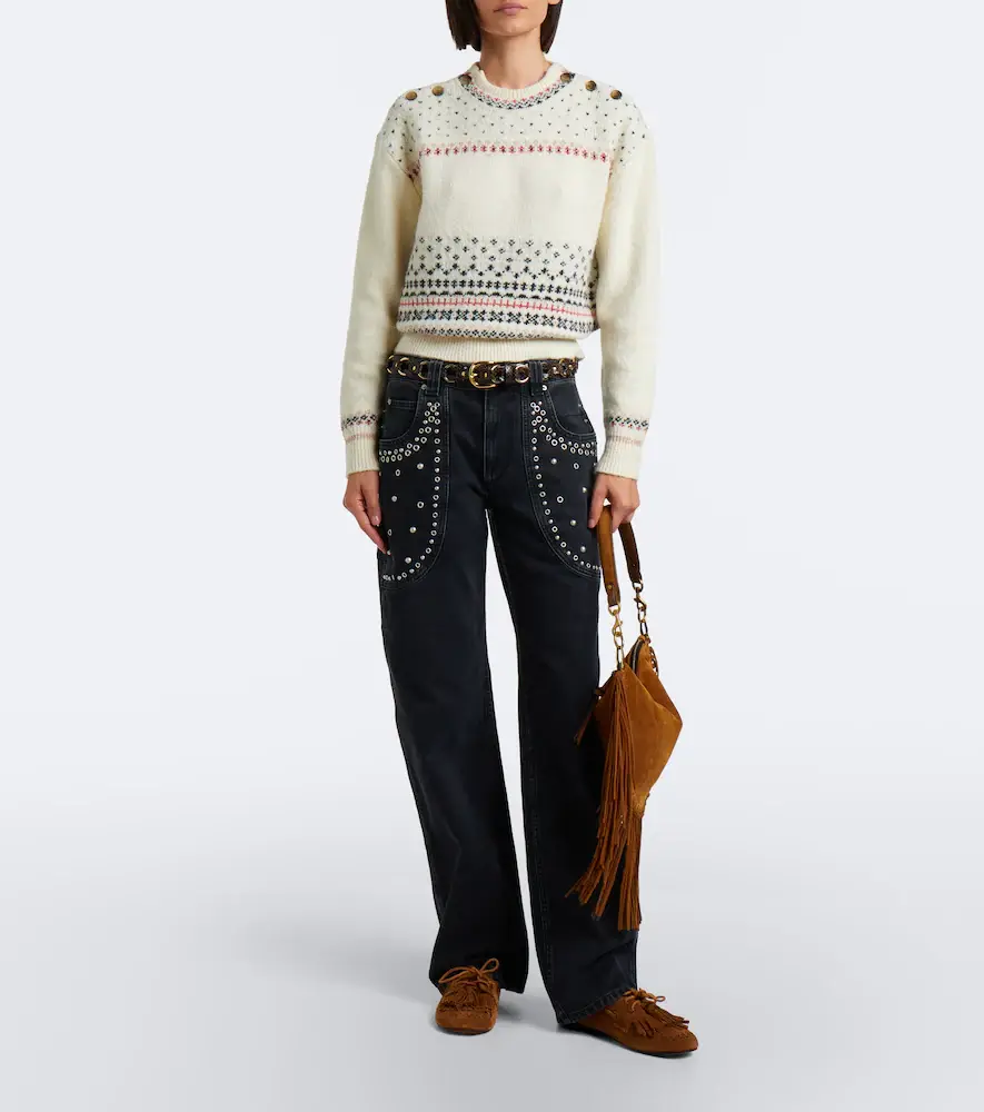 Marant Étoile Zoe Fair Isle cotton and wool-blend sweater | Thumbnail 5 Marant Étoile Zoe Fair Isle cotton and wool-blend sweater | Thumbnail 5