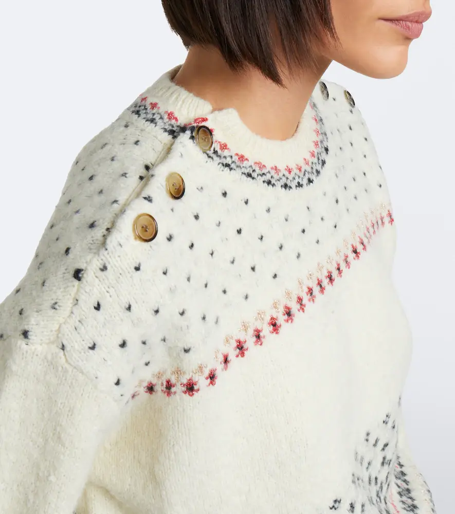 Marant Étoile Zoe Fair Isle cotton and wool-blend sweater | Thumbnail 6 Marant Étoile Zoe Fair Isle cotton and wool-blend sweater | Thumbnail 6