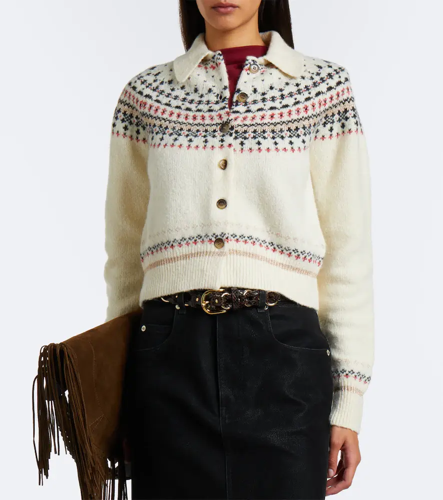 Marant Étoile Zoe Fair Isle cotton and wool-blend cardigan | Thumbnail 2 Marant Étoile Zoe Fair Isle cotton and wool-blend cardigan | Thumbnail 2