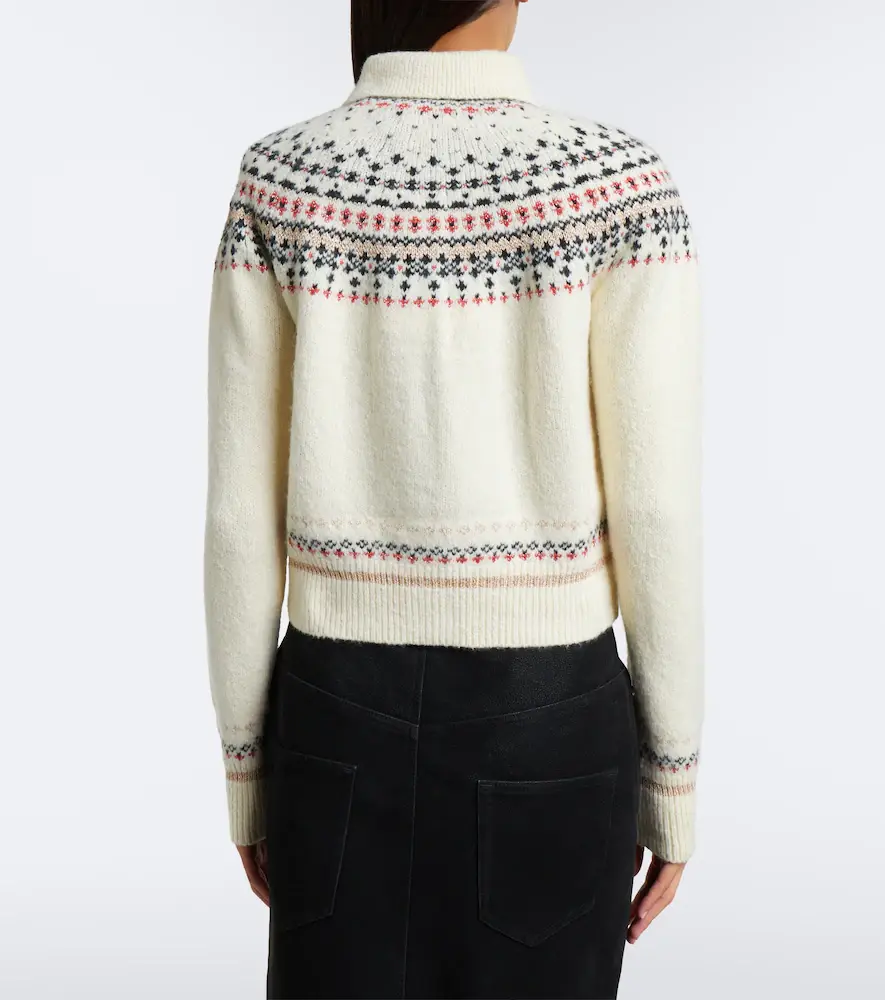 Marant Étoile Zoe Fair Isle cotton and wool-blend cardigan | Thumbnail 3 Marant Étoile Zoe Fair Isle cotton and wool-blend cardigan | Thumbnail 3