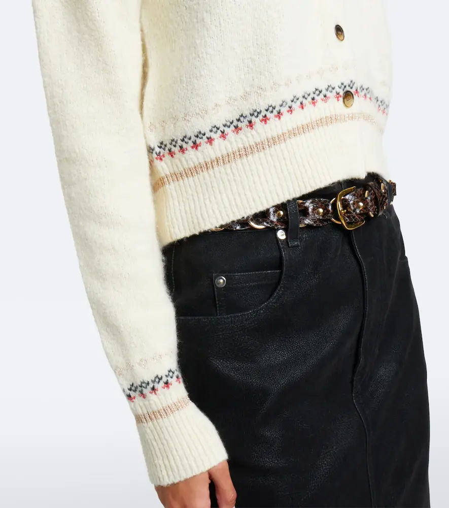 Marant Étoile Zoe Fair Isle cotton and wool-blend cardigan | Thumbnail 4 Marant Étoile Zoe Fair Isle cotton and wool-blend cardigan | Thumbnail 4