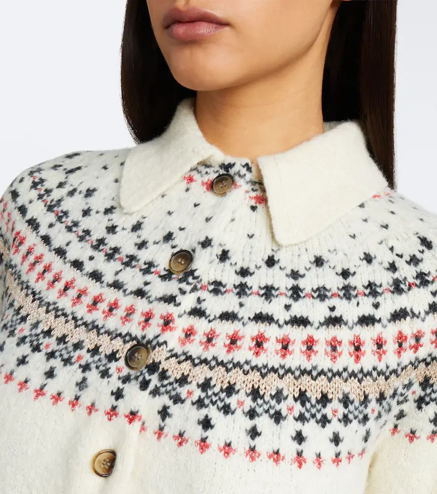 Marant Étoile Zoe Fair Isle cotton and wool-blend cardigan | Thumbnail 6 Marant Étoile Zoe Fair Isle cotton and wool-blend cardigan | Thumbnail 6
